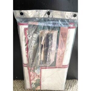 NEW Whitmor Hanging Jumbo Wardrobe Bag Garment Clothing Closet Storage Floral